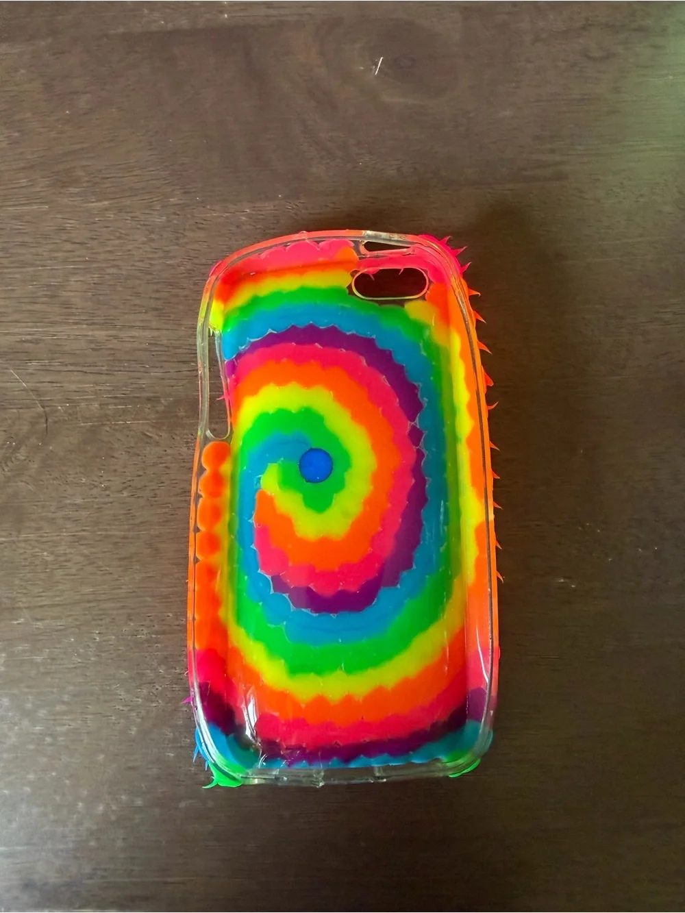 Rainbow Spiral Spiky Phone Case - Multicolor